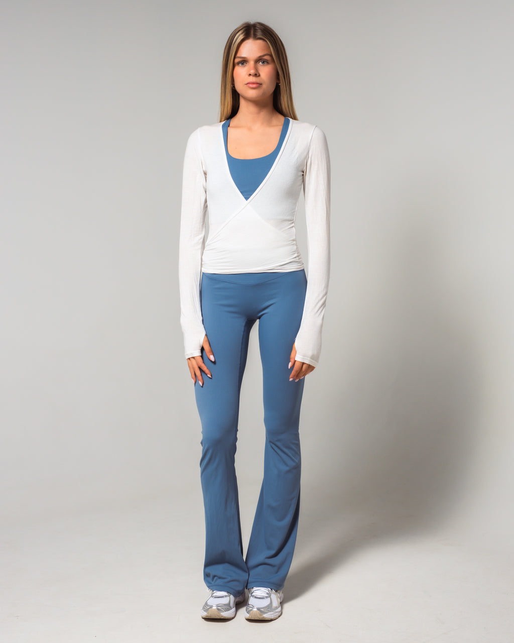 Straight High-Rise Leggings - Blue